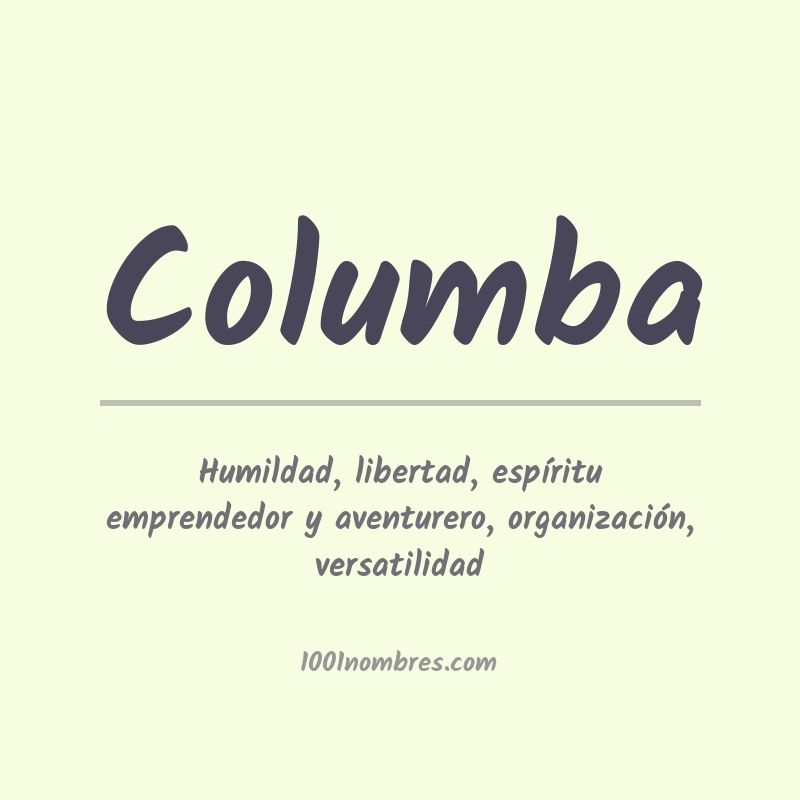 Significado del nombre Columba Significado del nombre Columba