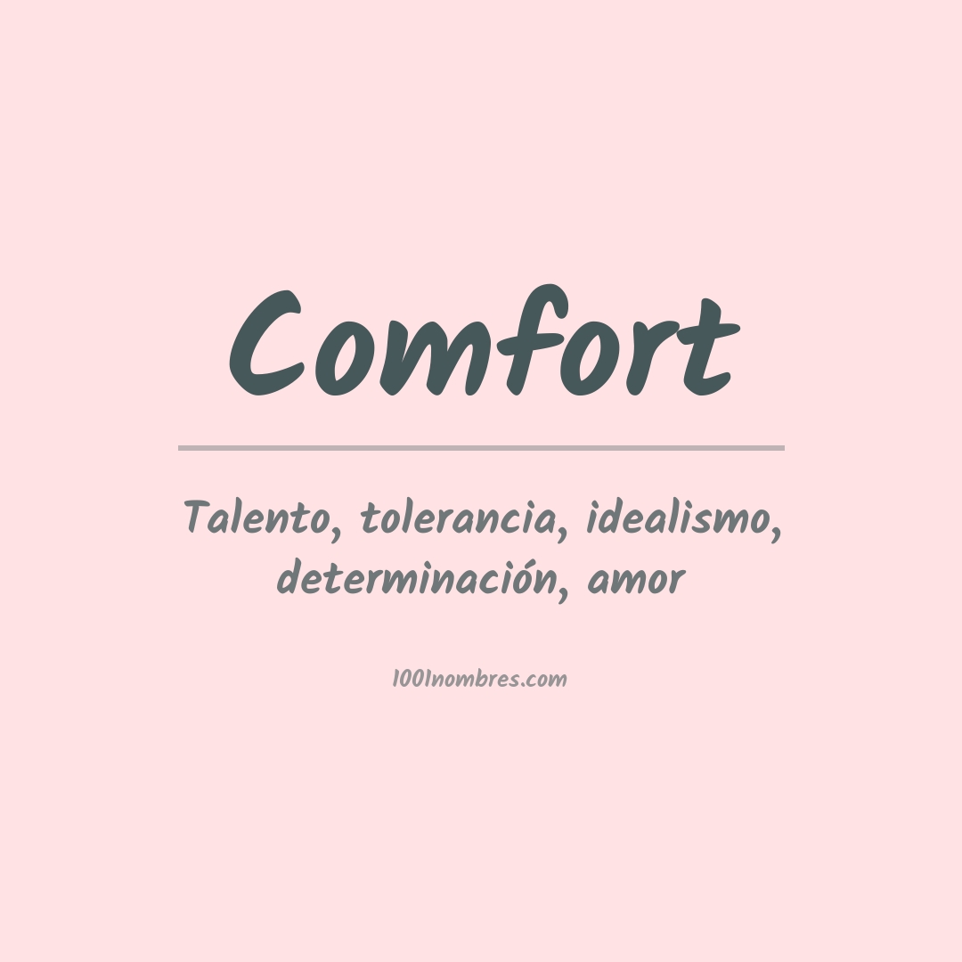 Significado del nombre Comfort