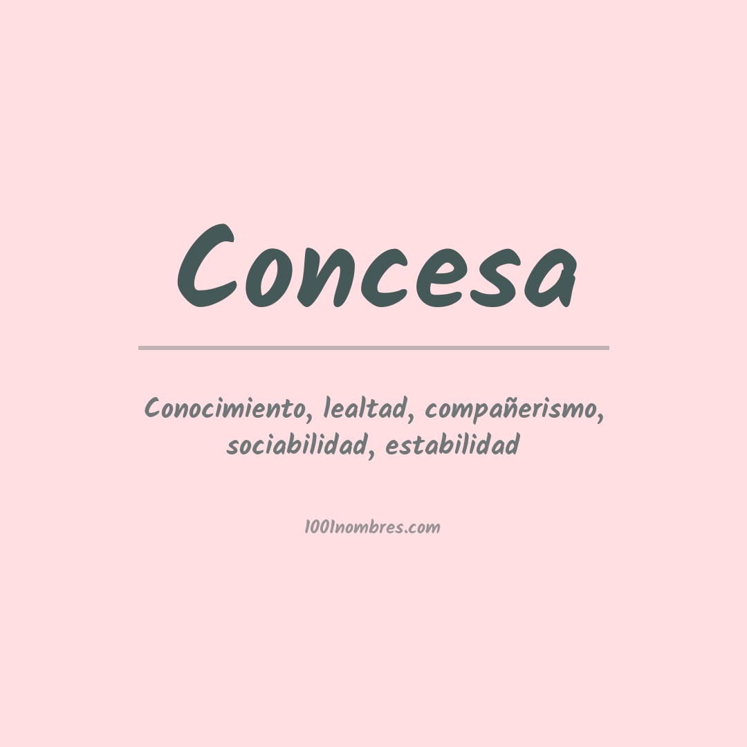 Significado del nombre Concesa Significado del nombre Concesa