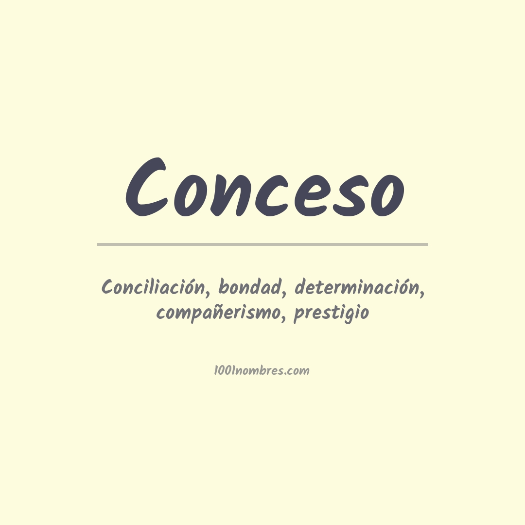 Significado del nombre Conceso