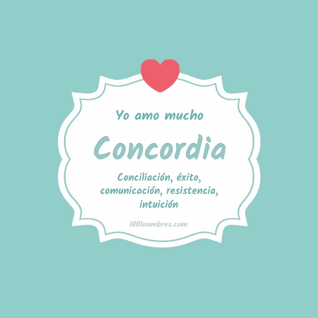 Yo amo mucho Concordia