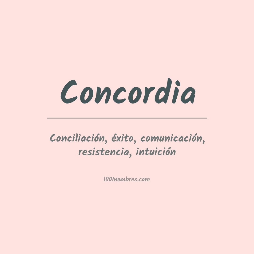 Significado del nombre Concordia