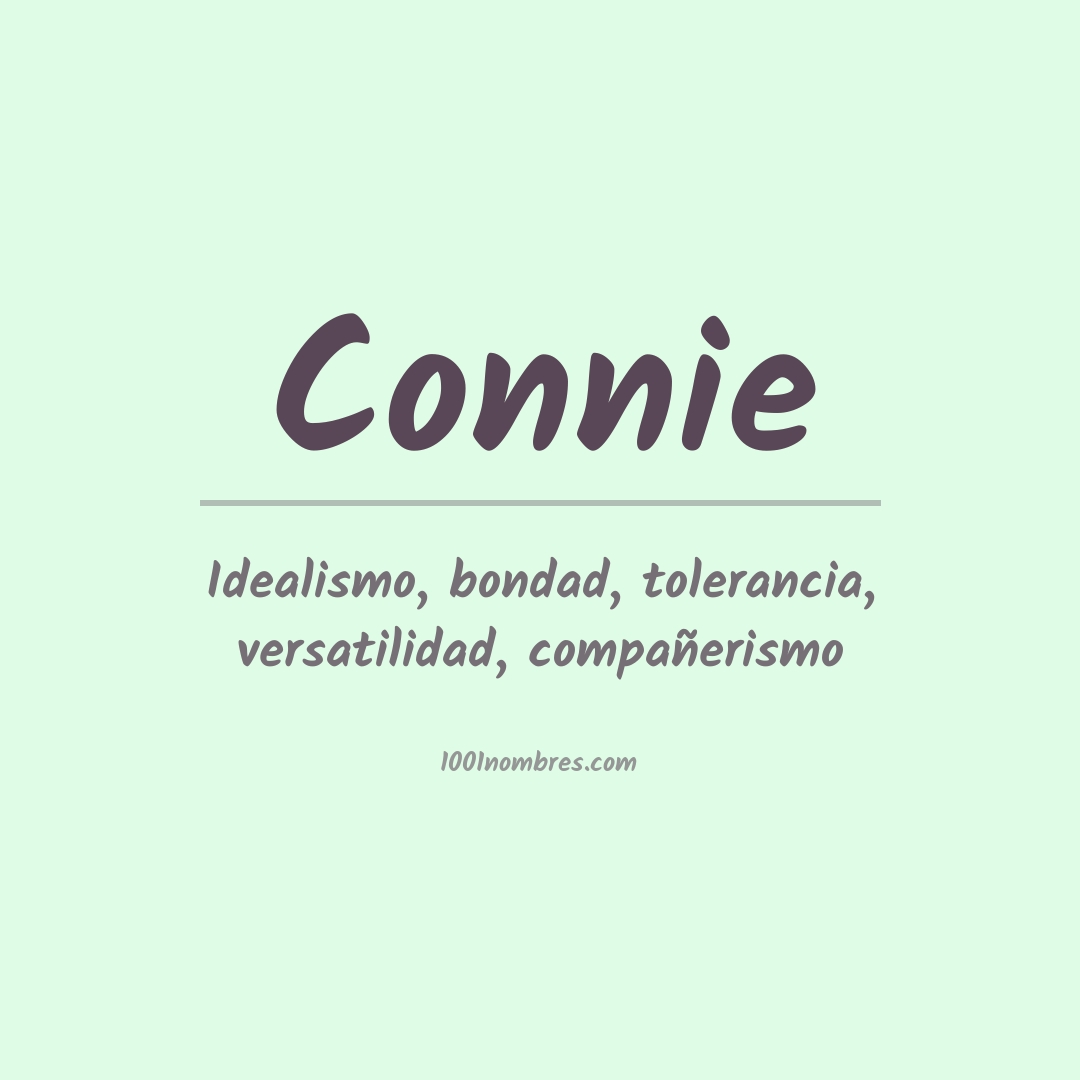 Significado del nombre Connie