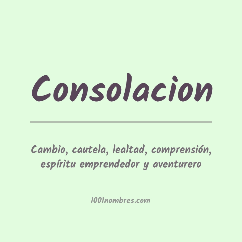 Significado del nombre Consolacion Significado del nombre Consolacion