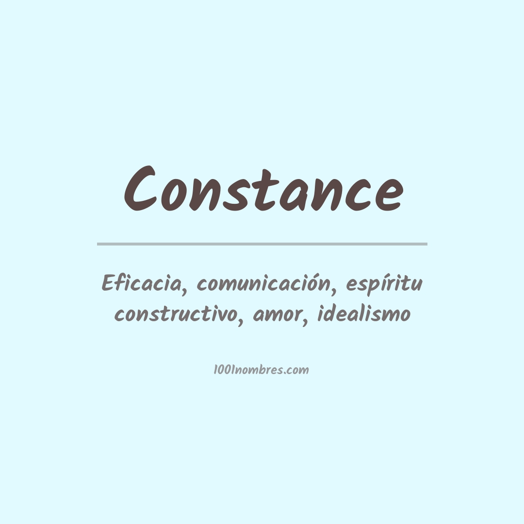 Significado del nombre Constance