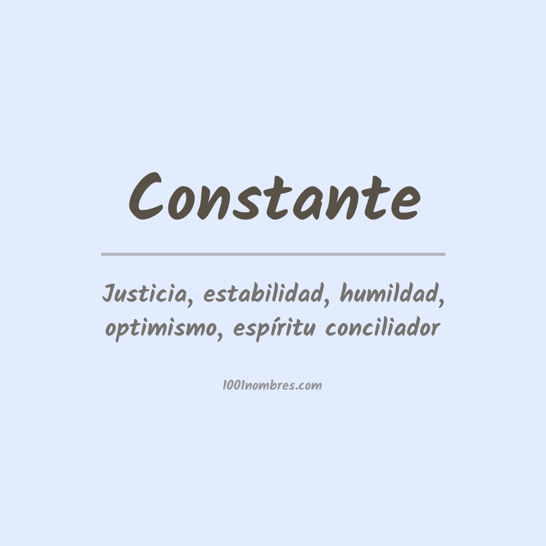 Significado del nombre Constante