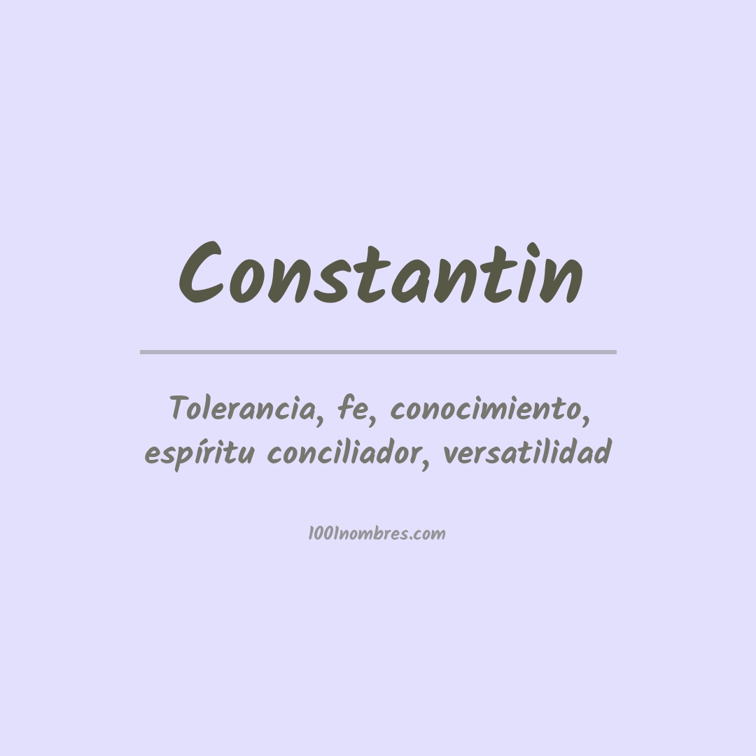 Significado del nombre Constantin