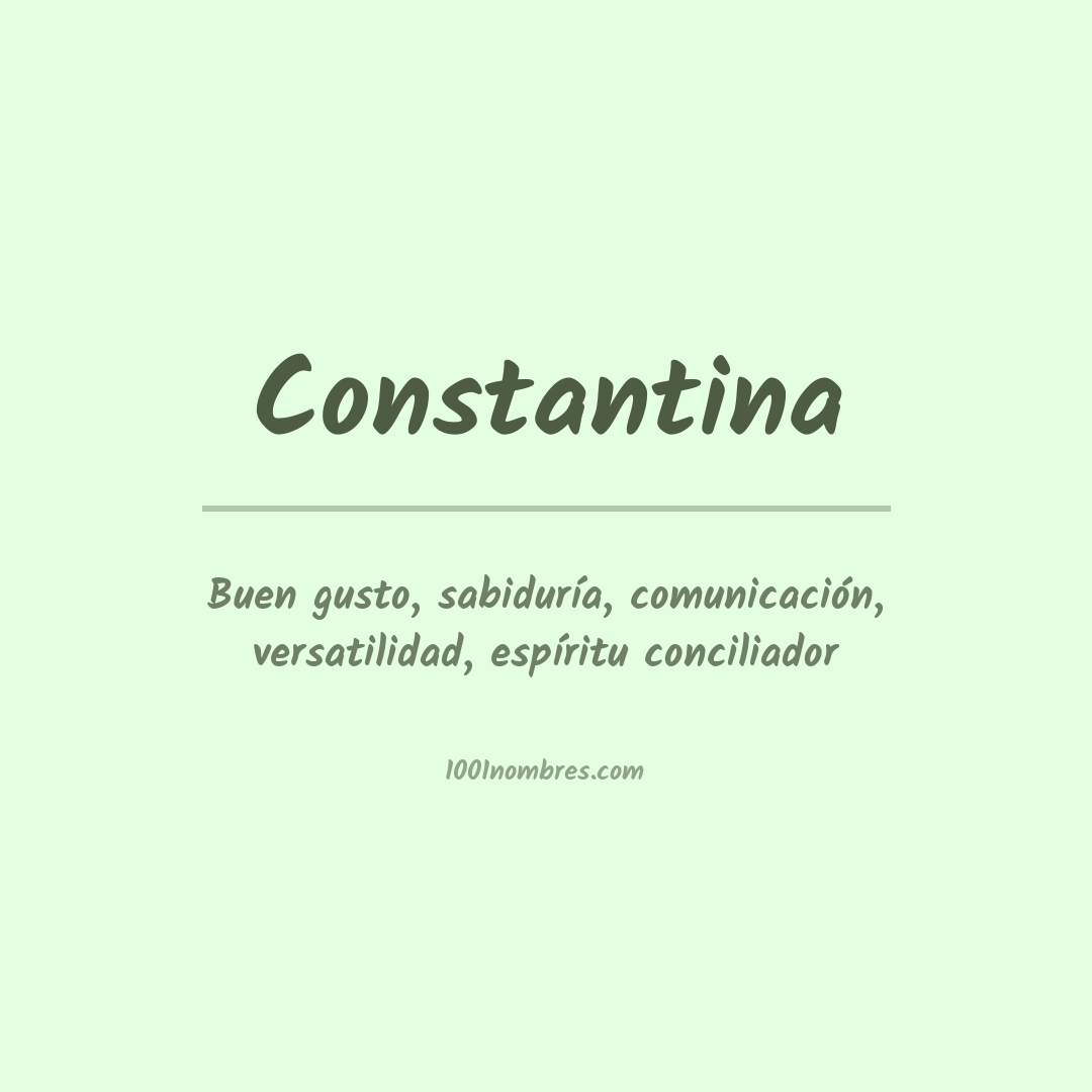 Significado del nombre Constantina