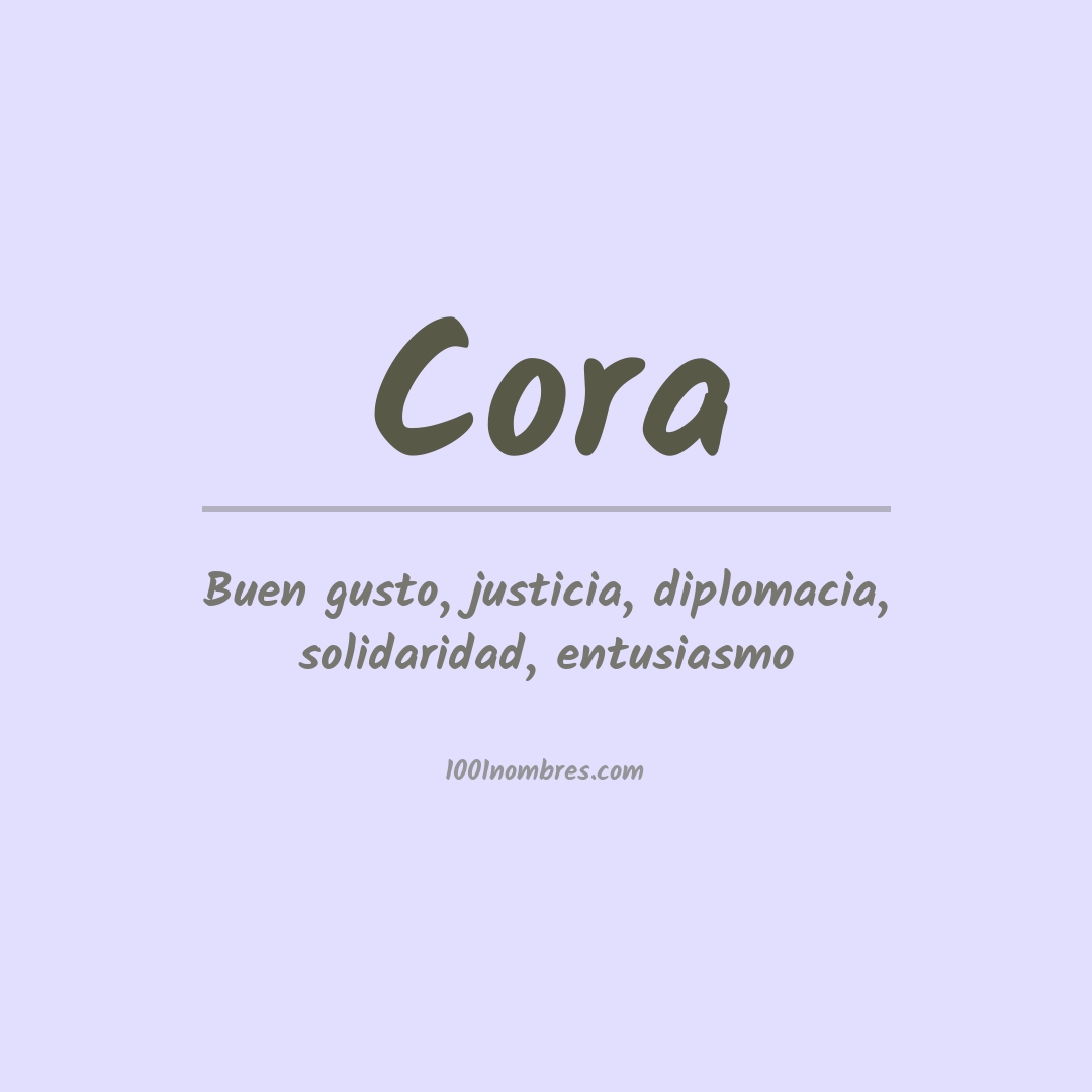 Significado del nombre Cora