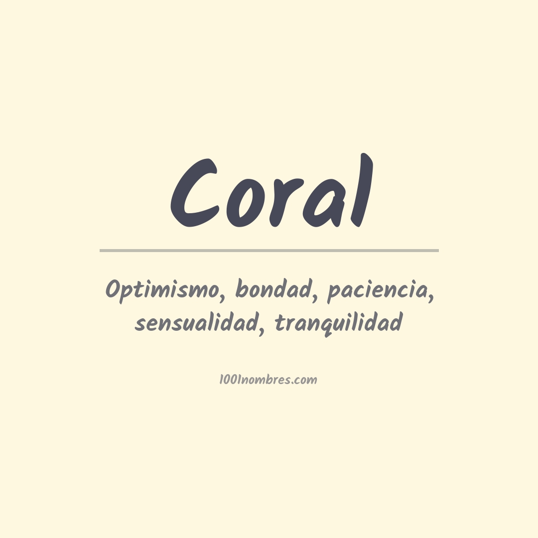 Significado del nombre Coral