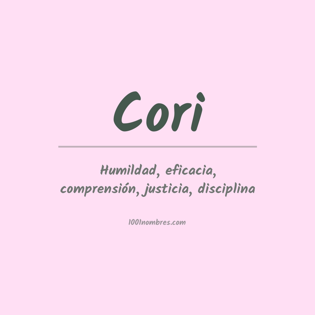 Significado del nombre Cori