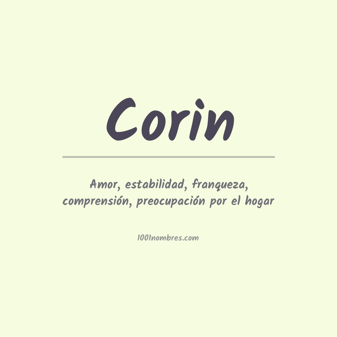 Significado del nombre Corin
