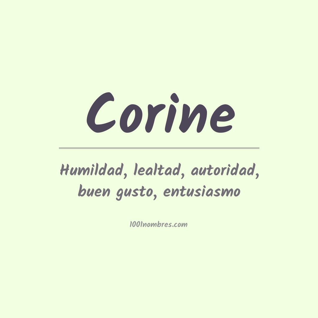 Significado del nombre Corine