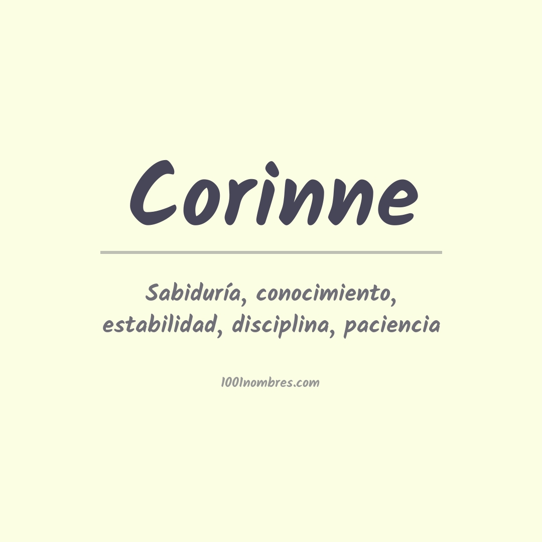 Significado del nombre Corinne