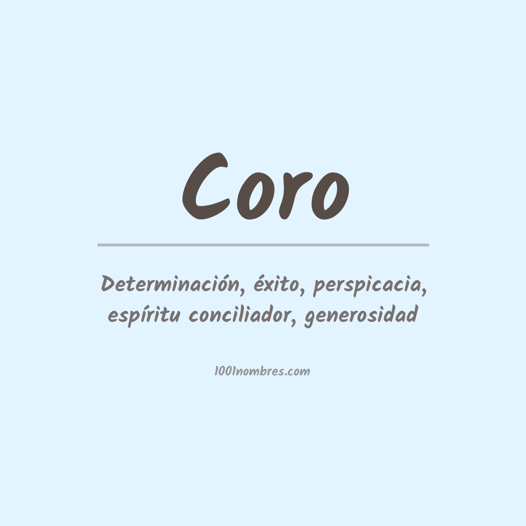 Significado del nombre Coro