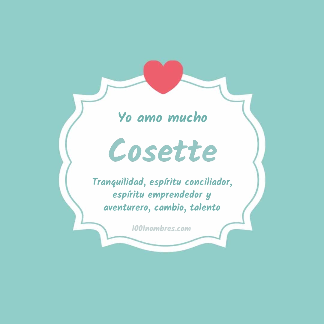 Yo amo mucho Cosette