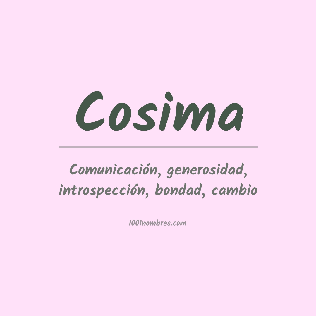 Significado del nombre Cosima Significado del nombre Cosima
