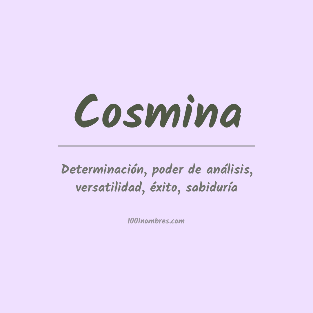 Significado del nombre Cosmina Significado del nombre Cosmina