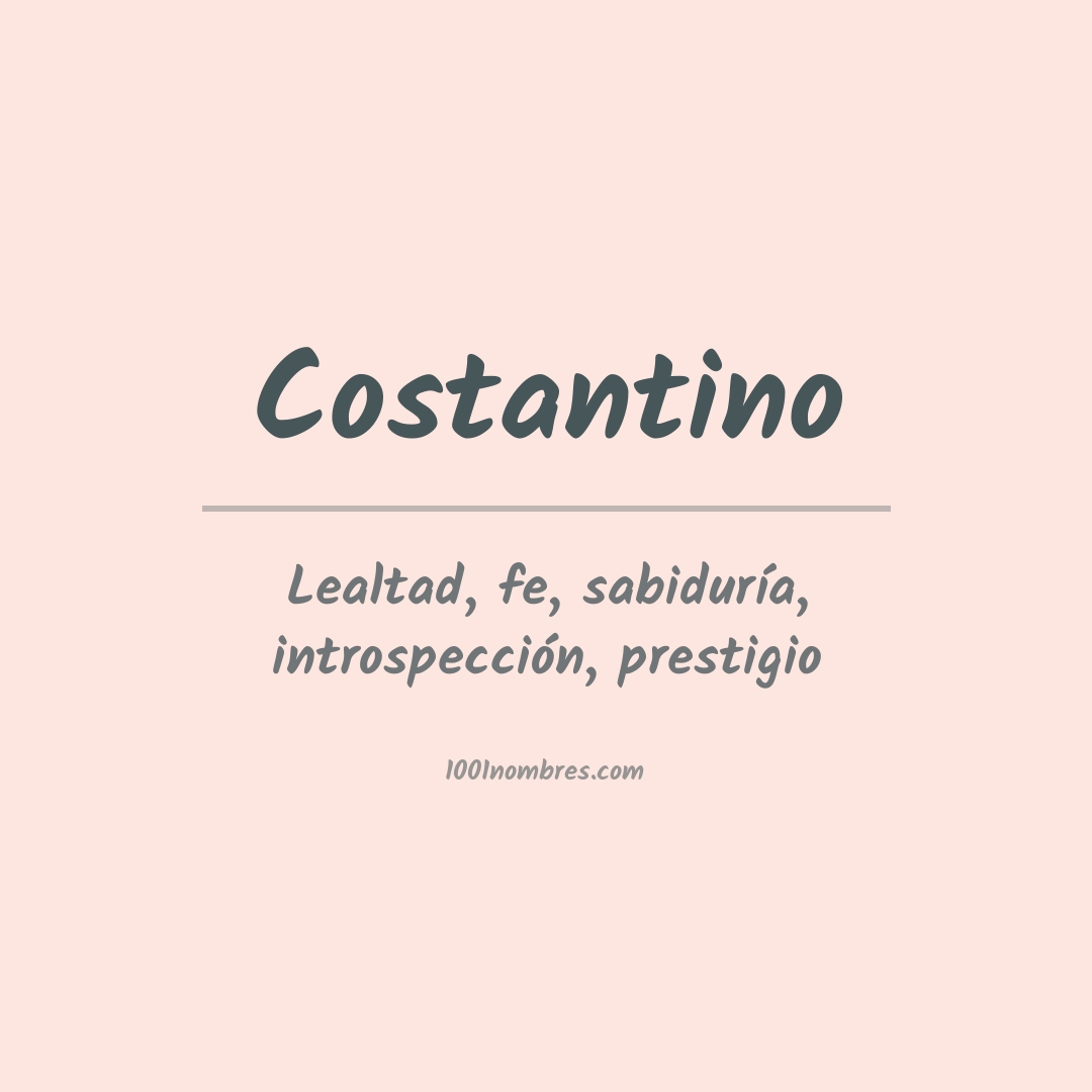 Significado del nombre Costantino