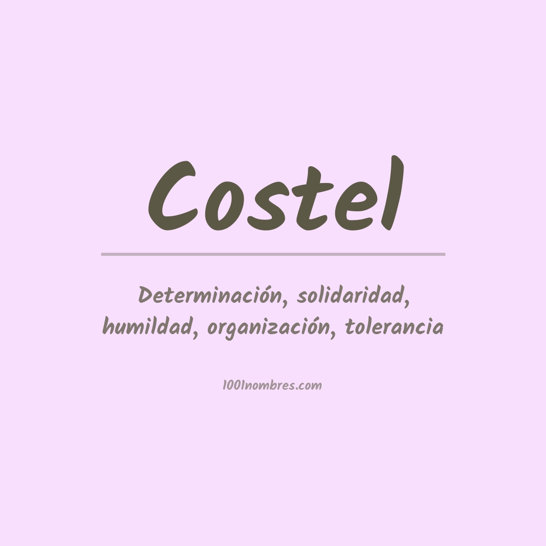 Significado del nombre Costel