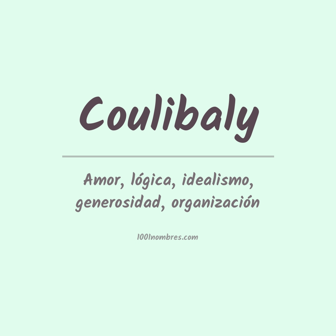 Significado del nombre Coulibaly