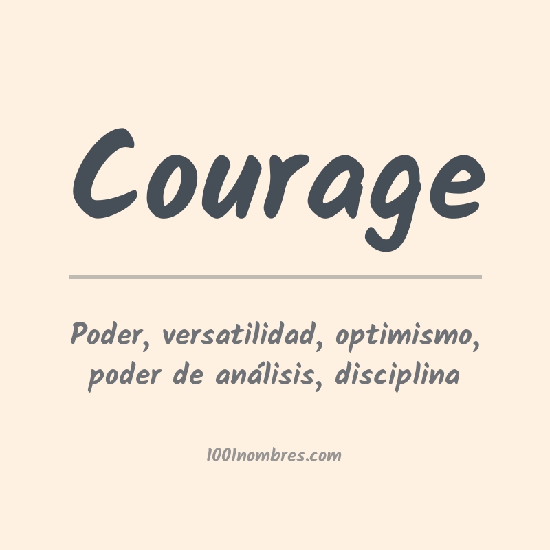 Significado del nombre Courage