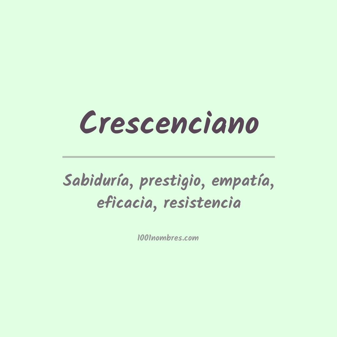 Significado del nombre Crescenciano