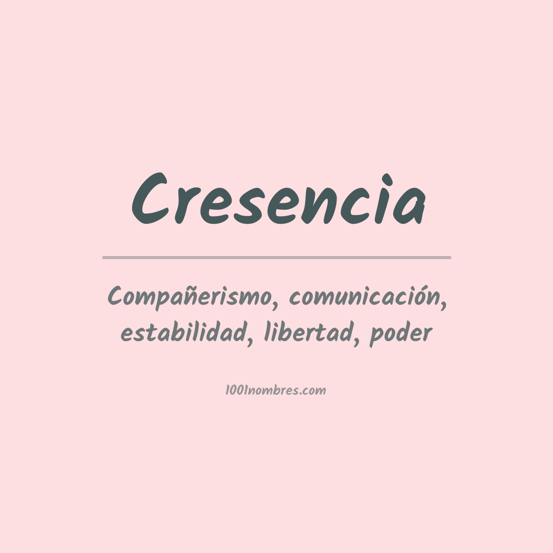 Significado del nombre Cresencia