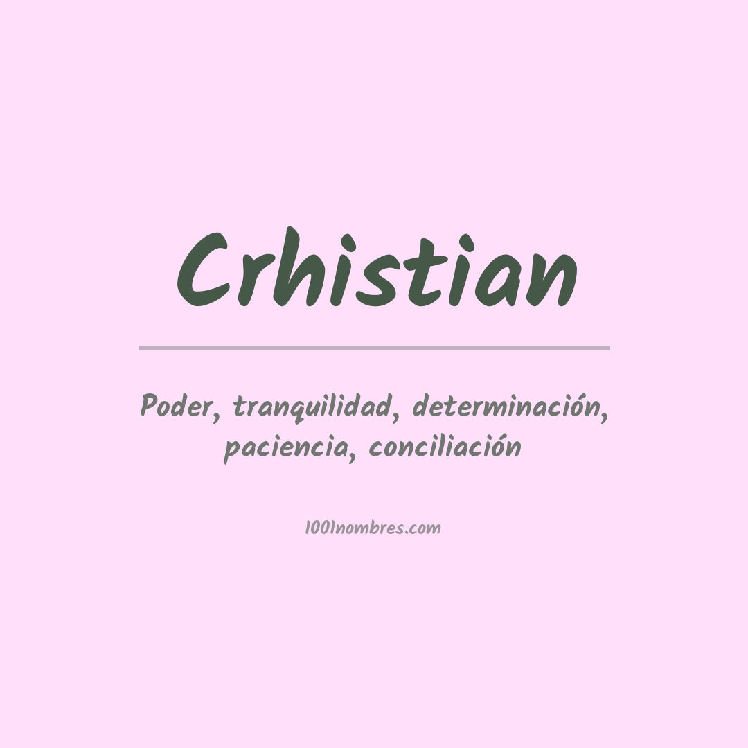 Significado del nombre Crhistian