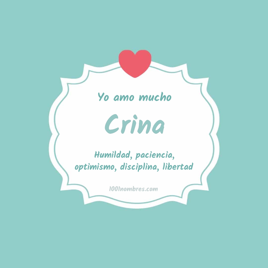 Yo amo mucho Crina Yo amo mucho Crina