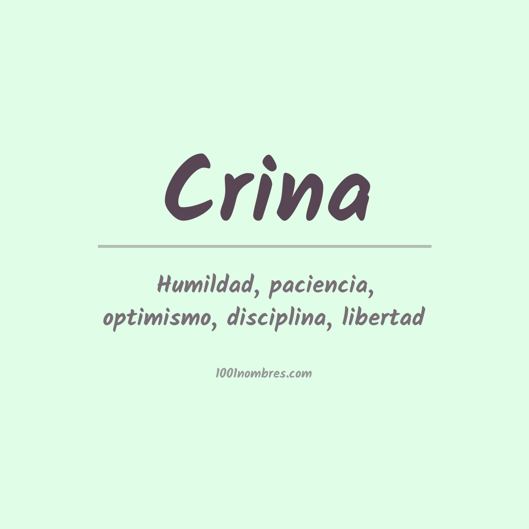 Significado del nombre Crina Significado del nombre Crina