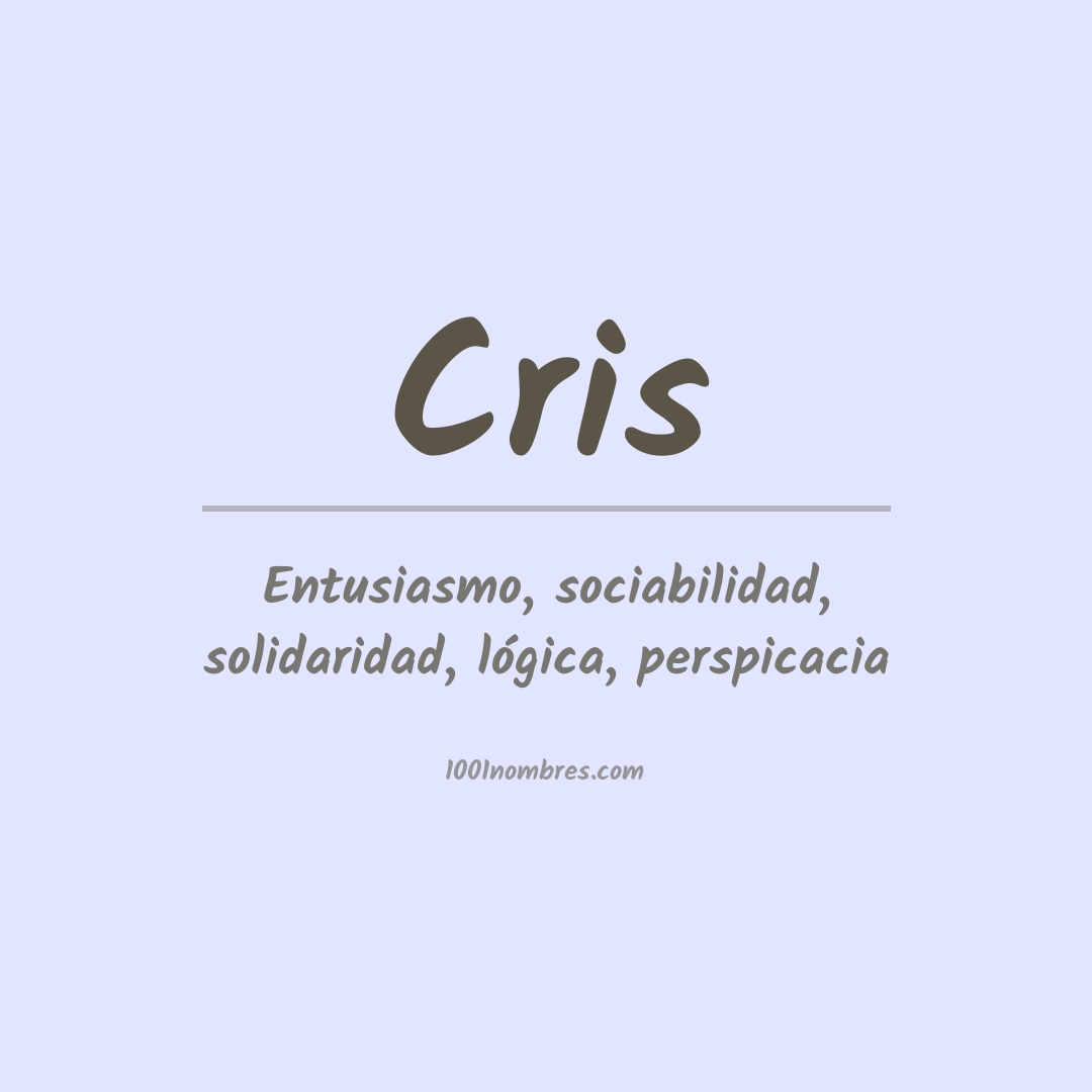 Significado del nombre Cris