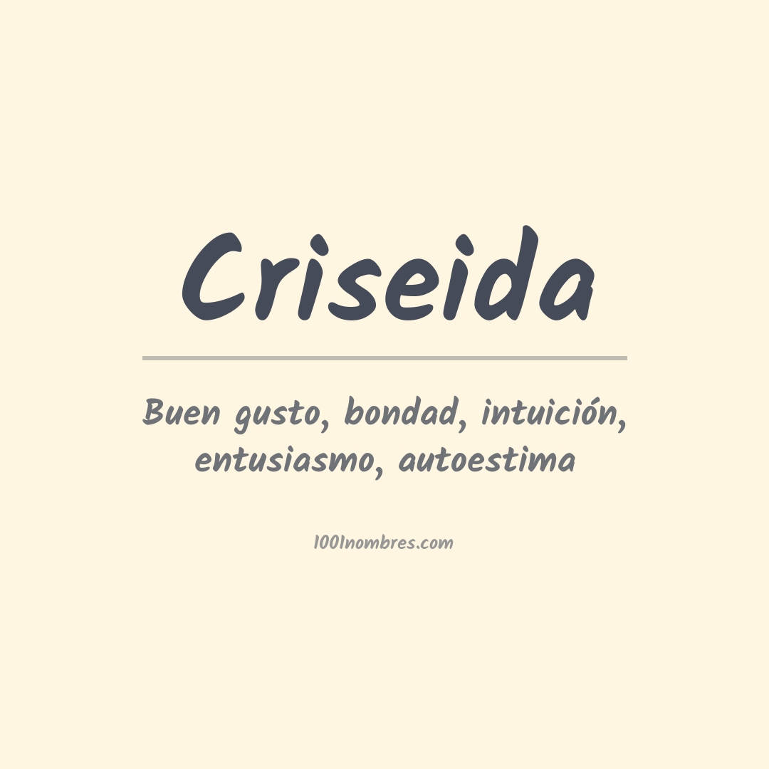 Significado del nombre Criseida