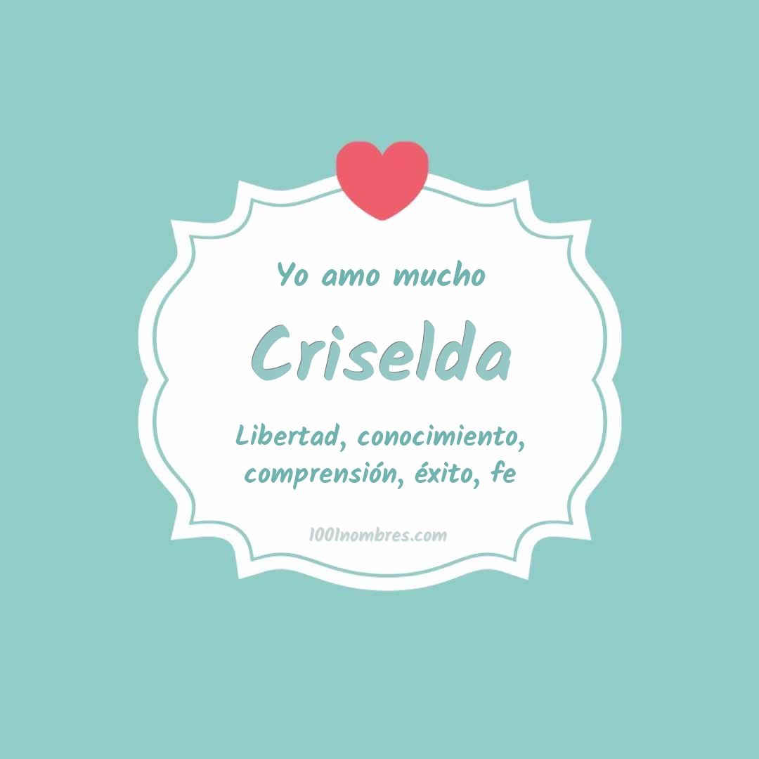 Yo amo mucho Criselda