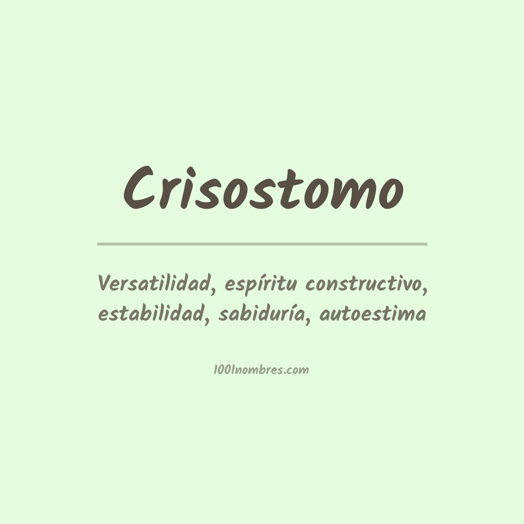 Significado del nombre Crisostomo