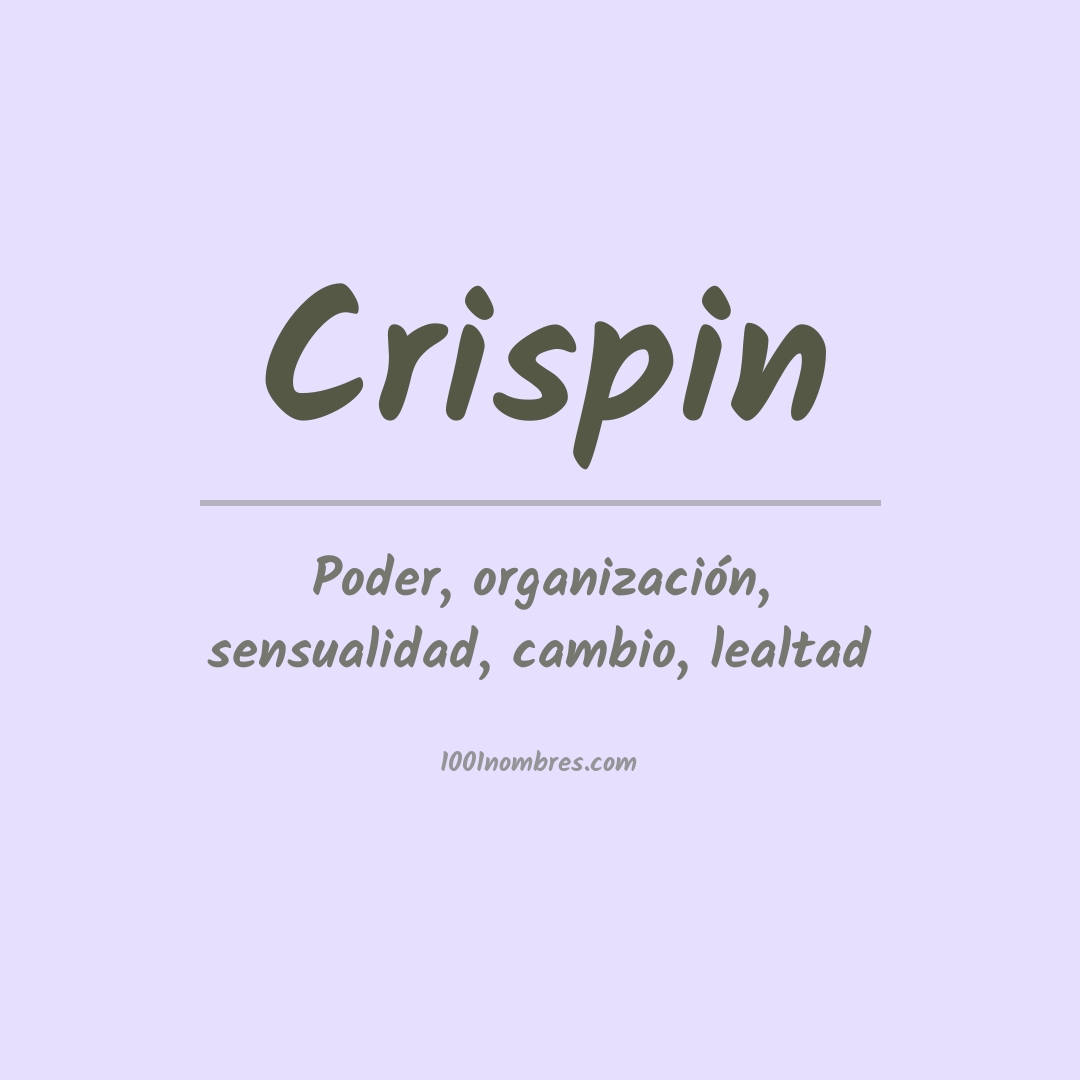 Significado del nombre Crispin
