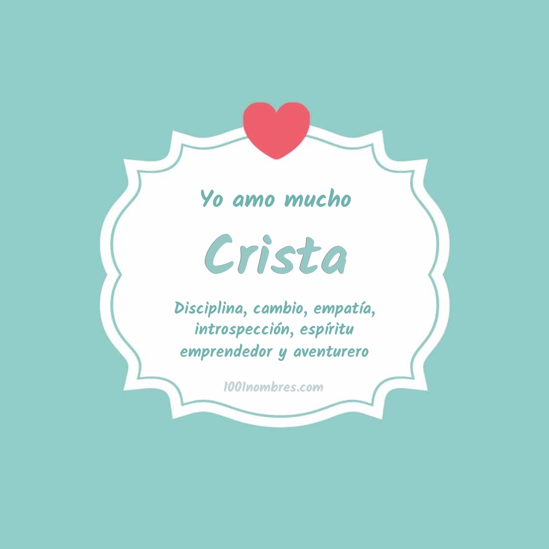 Yo amo mucho Crista