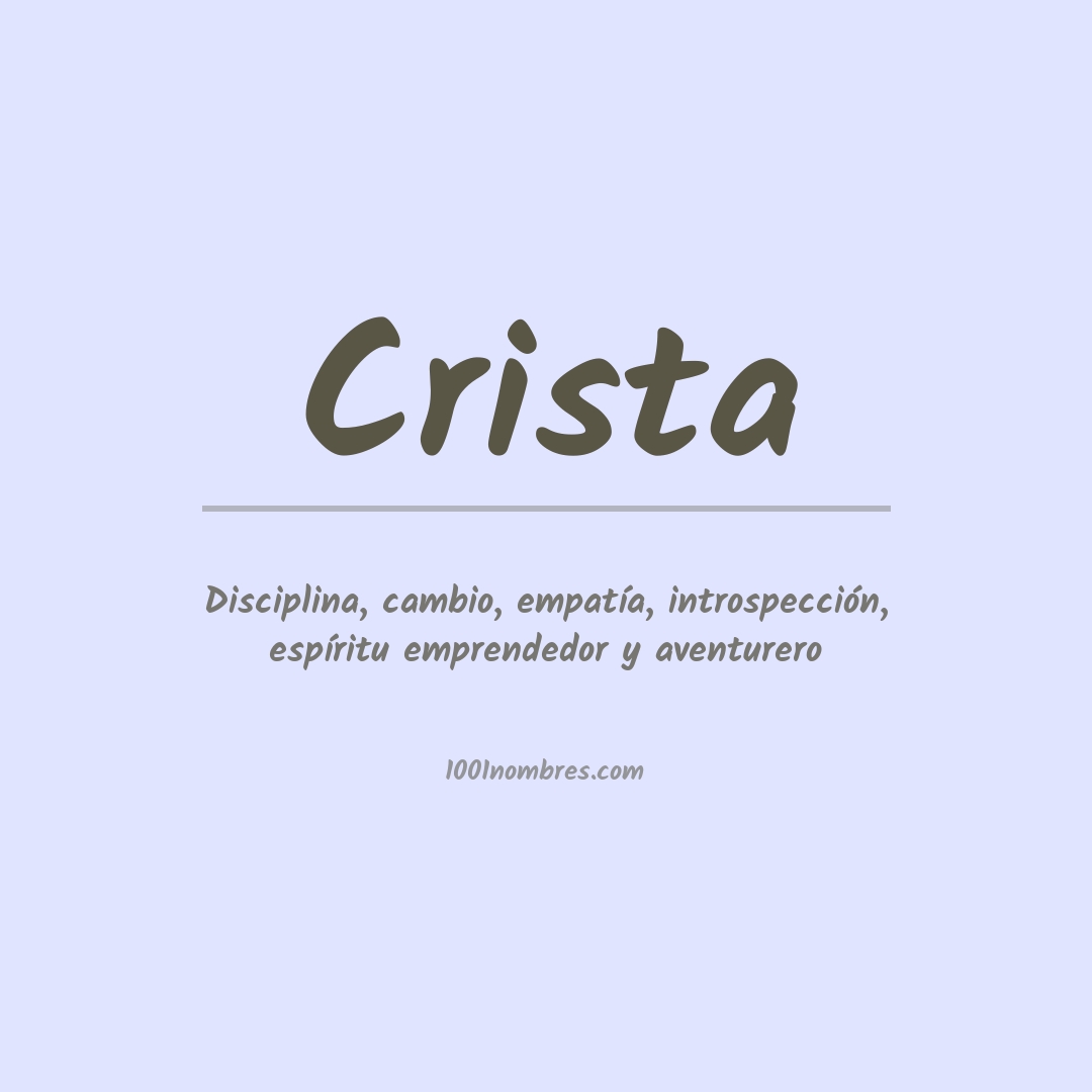 Significado del nombre Crista