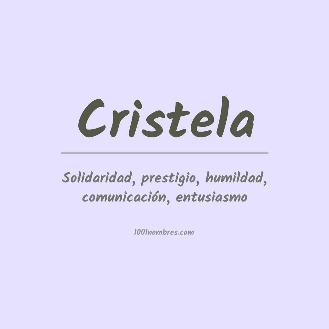 Significado del nombre Cristela