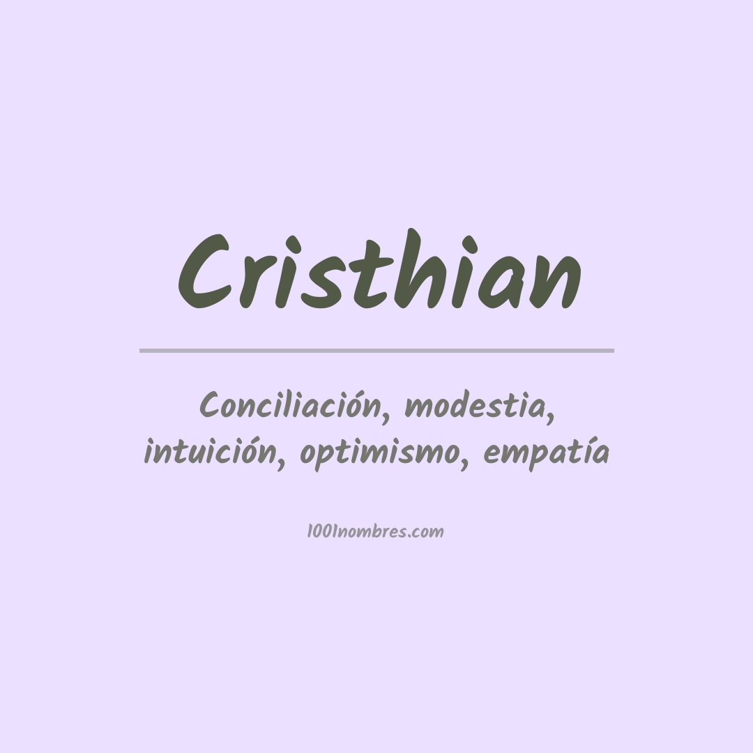 Significado del nombre Cristhian