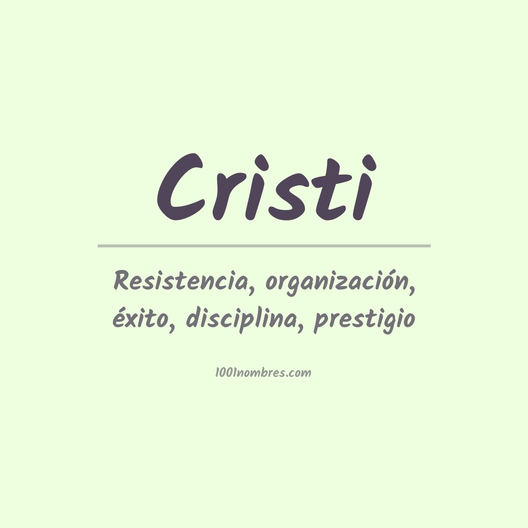 Significado del nombre Cristi