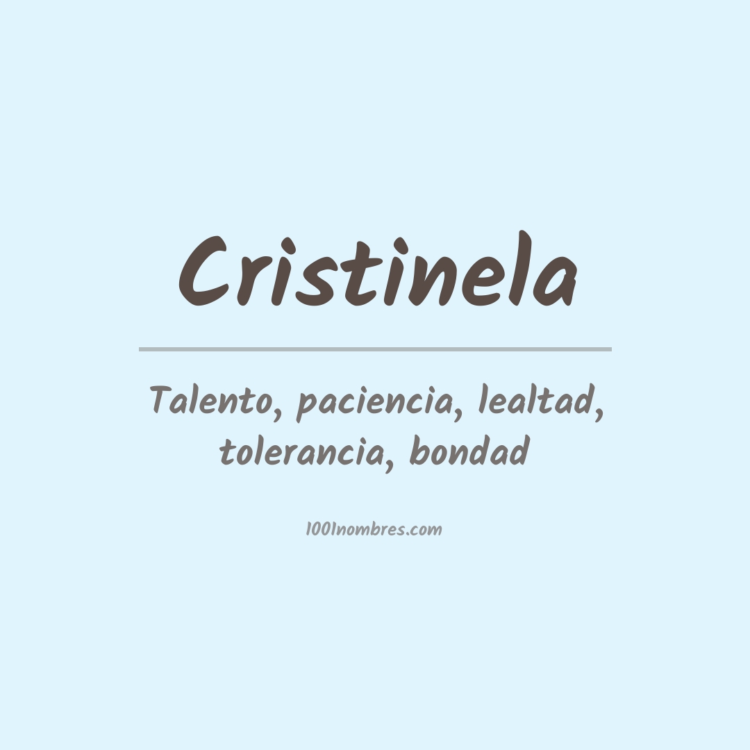 Significado del nombre Cristinela Significado del nombre Cristinela