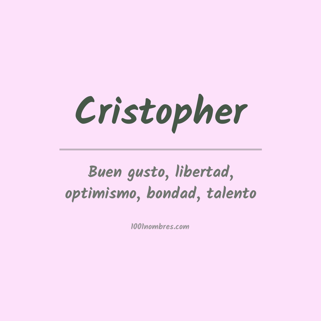 Significado del nombre Cristopher