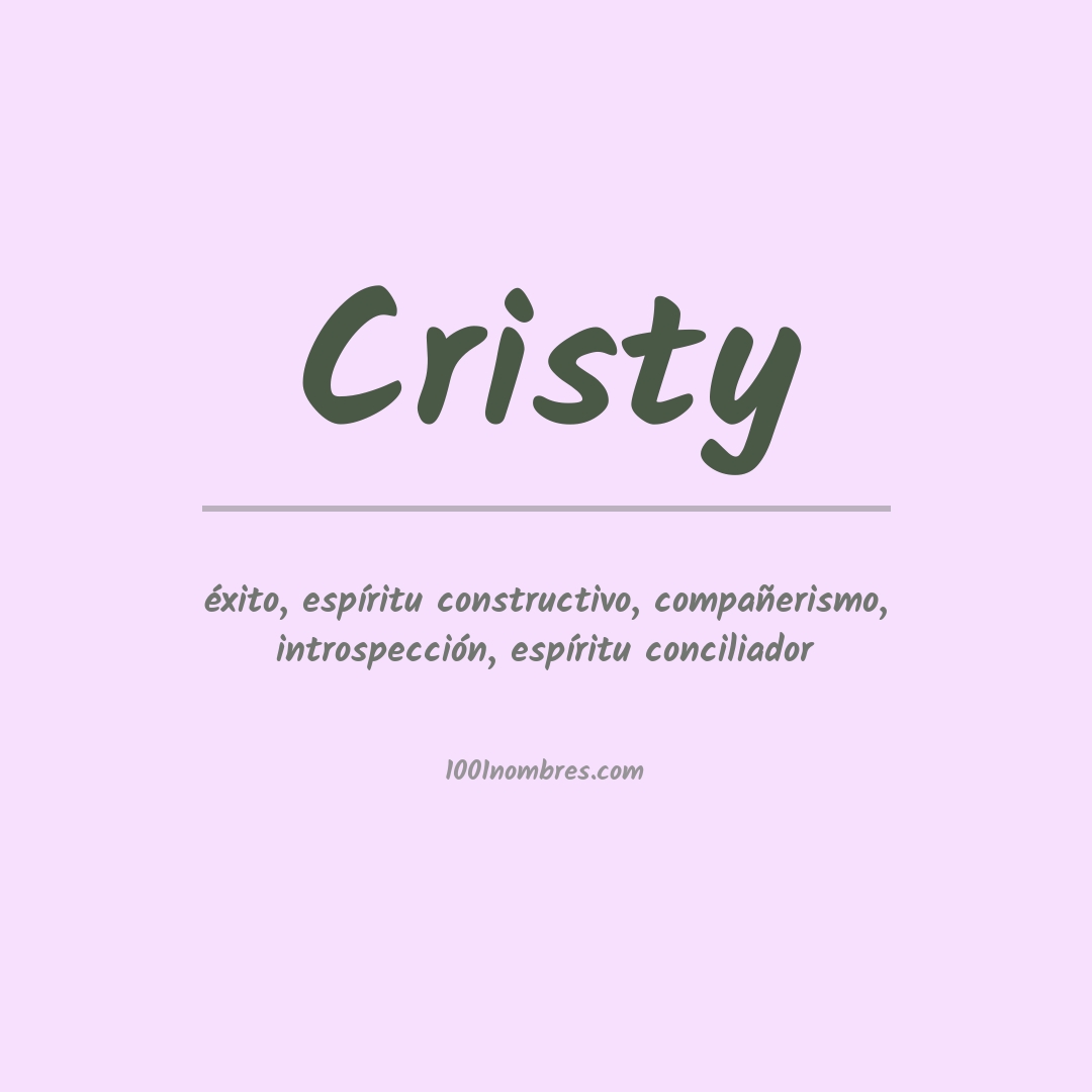 Significado del nombre Cristy