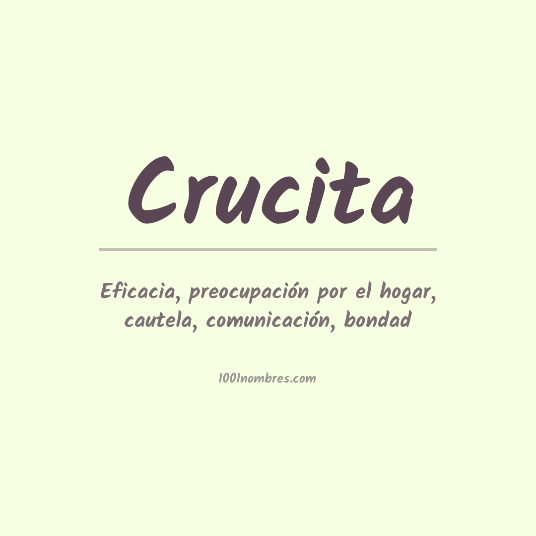 Significado del nombre Crucita