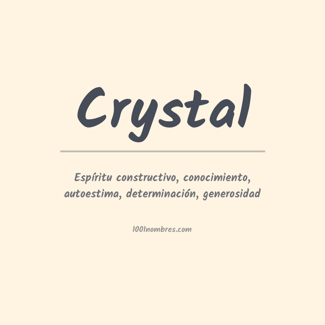 Significado del nombre Crystal