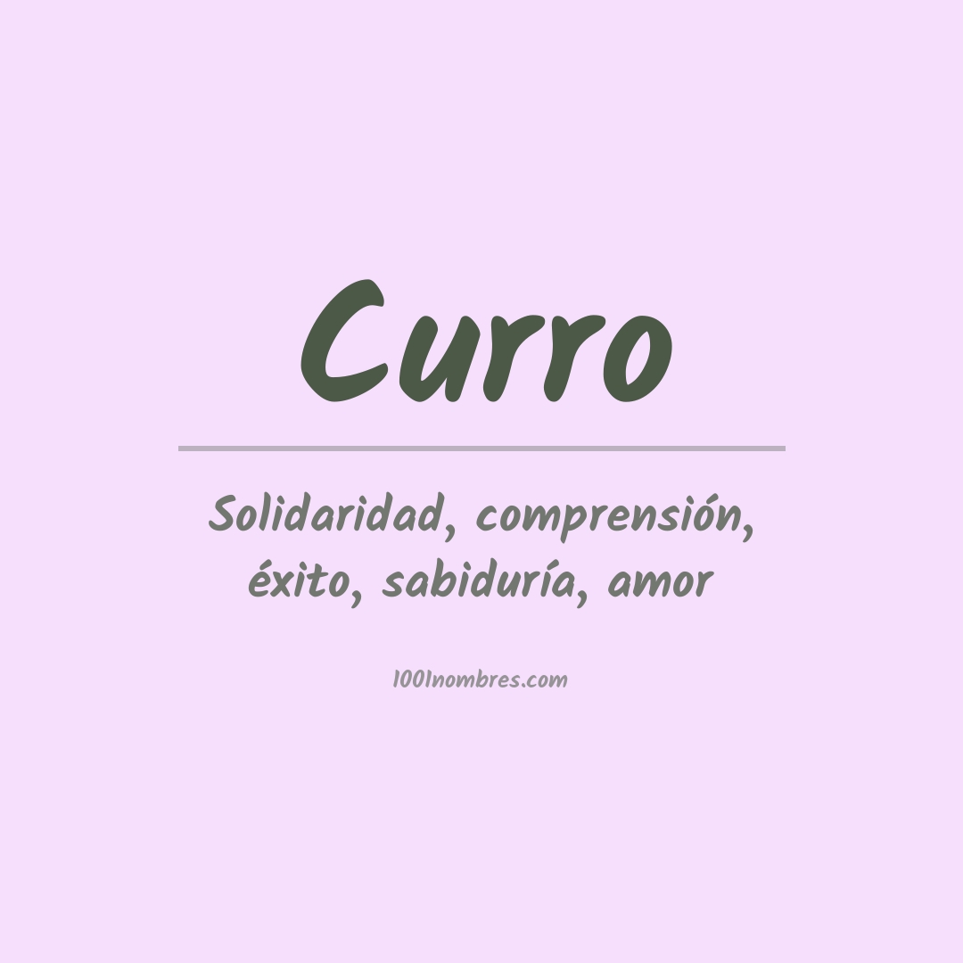 Significado del nombre Curro