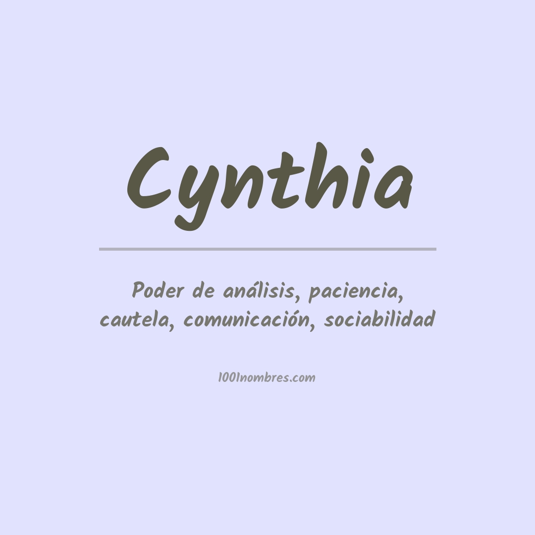 Significado del nombre Cynthia