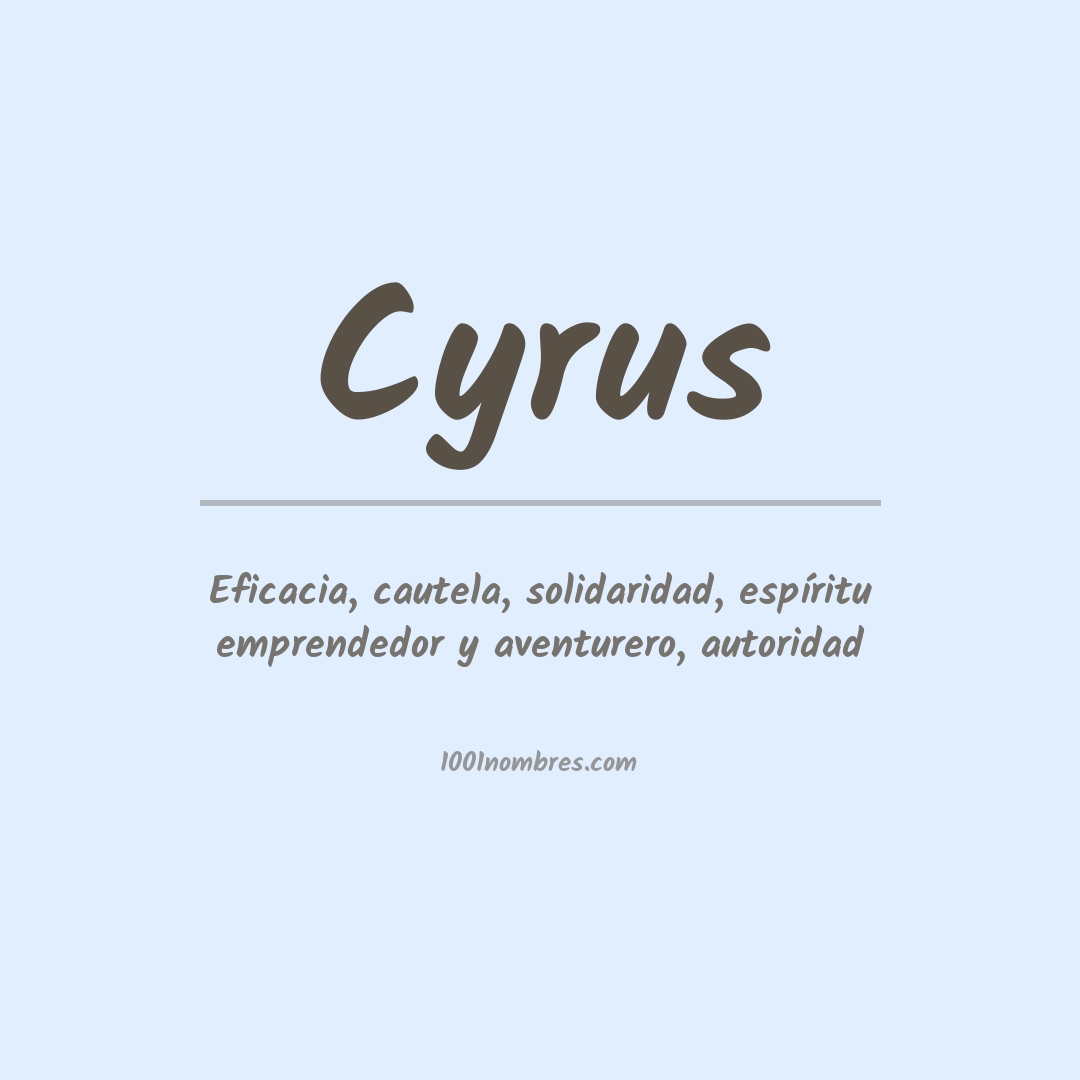 Significado del nombre Cyrus
