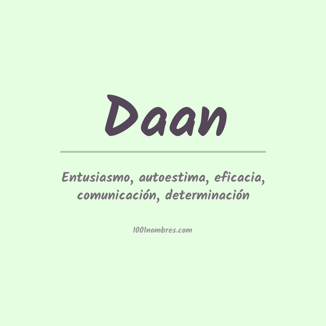 Significado del nombre Daan Significado del nombre Daan